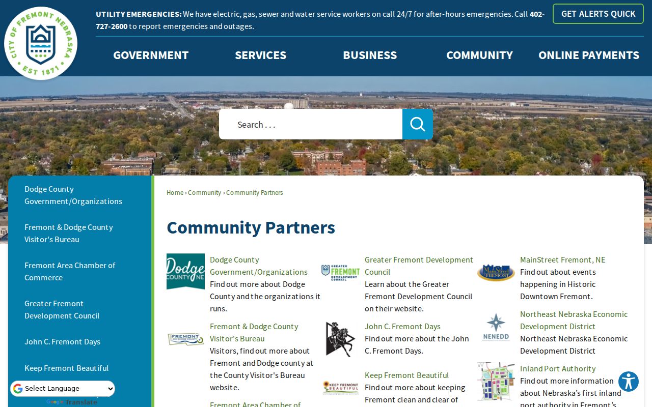 Fremont neighbors community partners civic directory