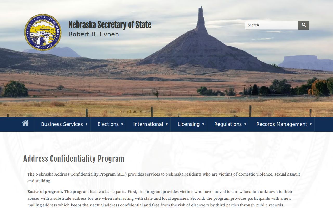 Fremont residents directory Nebraska address confidentiality program