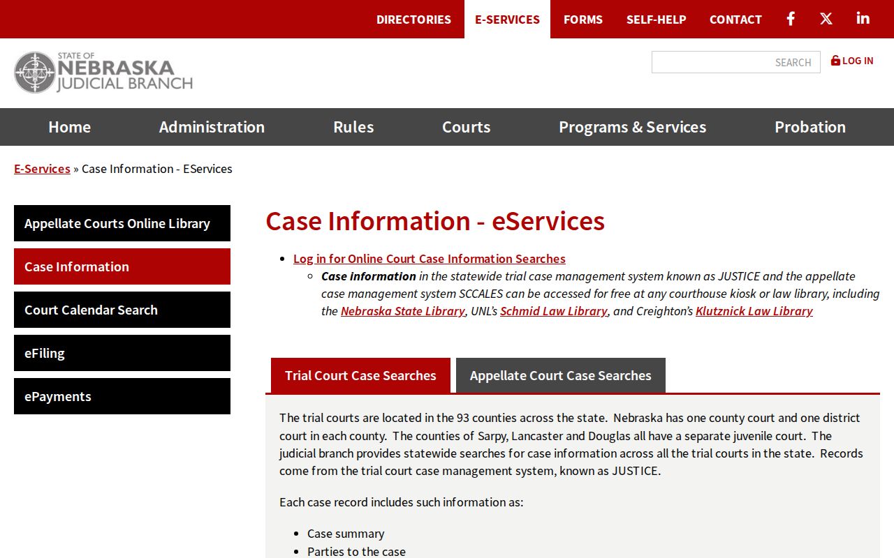 Fremont residents directory Nebraska court search access